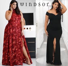 Вечерние платья для полных девушек и женщин американского бренда Windsor весна-лето 2018