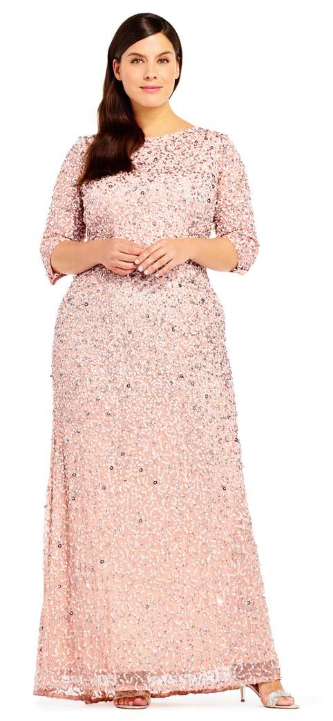 Новогодняя коллекция вечерних платьев для полных женщин 2018 американского бренда Adrianna Papell