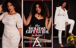 Новогодний лукбук одежды для полных модниц американского бренда Ashley Stewart 2018