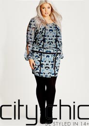 Лукбуки женской одежды больших размеров австралийского бренда City Chic осень-зима 2017-2018