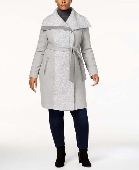 Модные пальто и полупальто для полных женщин осень-зима 2017-2018