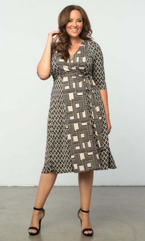 Вечерние и коктейльные платья для полных женщин американского бренда Kiyonna осень 2017
