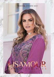 Lookbook женской одежды больших размеров бразильского бренда Lisamour Plus осень-зима 2017-18