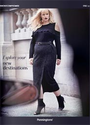 Lookbook стильной одежды для полных модниц канадского бренда Penningtons осень 2017