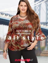 Лукбуки модной женской одежды больших размеров американского бренда Avenue осень 2017