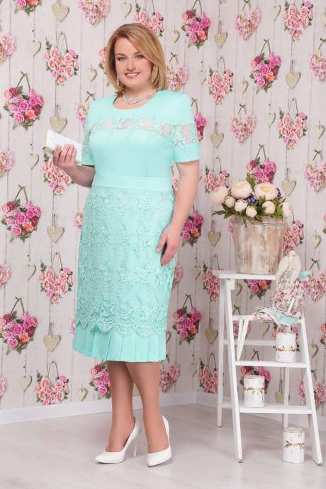 Шикарные платья для полных модниц белорусского бренда NINELE, лето 2017