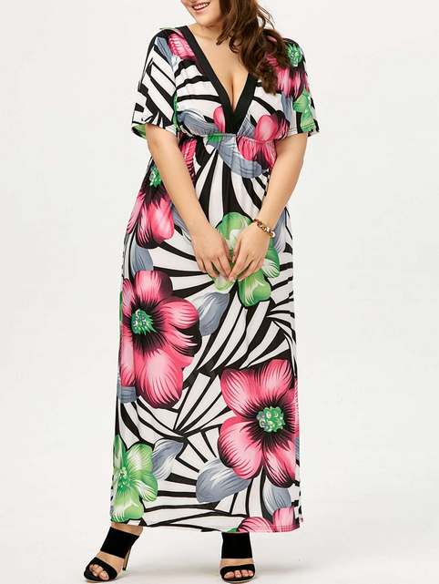 Длинные платья и сарафаны для полных женщин американской компании Rose Wholesale, лето 2017