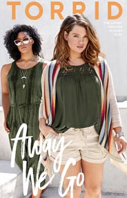 Американские лукбуки женской одежды больших размеров Torrid, лето 2017