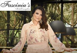 Вечерние и коктейльные платья для полных девушек и женщин бразильского бренда Fasciniu’s Moda Evangélica, лето 2017