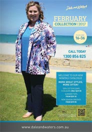 Австралийский каталог одежды для полных женщин среднего и старшего возраста Dale and Waters, февраль 2017