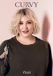 Журнал-каталог женской одежды больших размеров The Curvy датского бренда Zizzi, февраль 2017