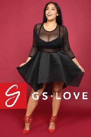 Нарядные платья для полных девушек американского бренда GS-Love, зима 2016-2017