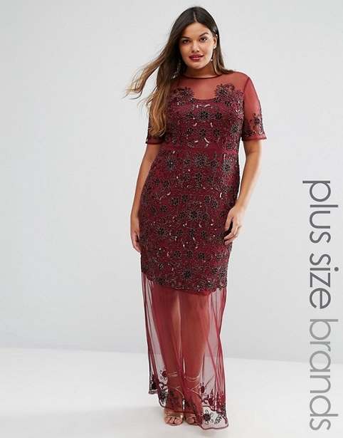 Новогодняя коллекция вечерних и коктейльных платьев для полных девушек английского бренда Asos 2017