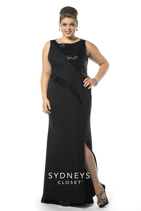 Новогодняя коллекция вечерних и коктейльных платьев для полных женщин американского бренда Sydney's Closet 2017