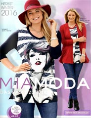 Каталог стильной одежды для полных девушек и молодых женщин немецкого бренда Mia Moda, осень-зима 2016-17