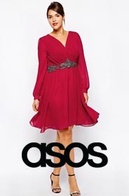 Платья для полных девушек английского бренда Asos, осень-зима 2016-2017