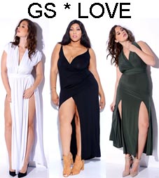 Длинные платья и сарафаны для полных женщин американского бренда GS-Love, лето 2016