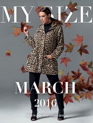 Лукбуки стильной одежды для полных девушек и женщин австралийского бренда My Size март-апрель 2016