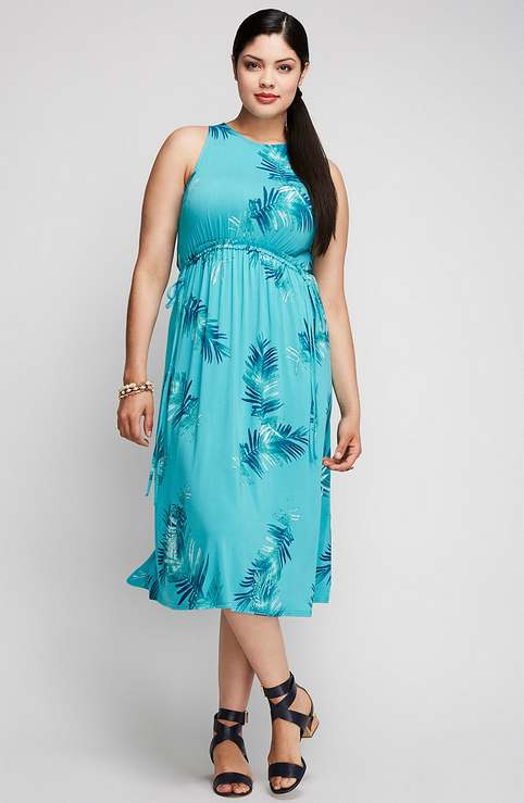 Платья для полных девушек и женщин американского бренда Lane Bryant, весна-лето 2016