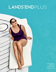 Каталог купальников и женской одежды больших размеров американского бренда Lands' End. Лето 2016