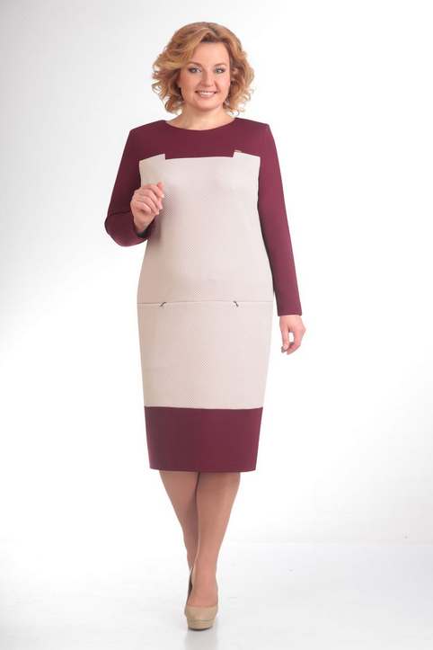 Платья для полных женщин белорусской компании ELGA. Осень-зима 2015-2016
