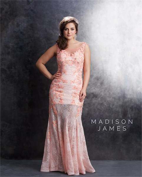 Вечерние платья для полных девушек и женщин американского бренда Madison James. Осень-зима 2015-2016