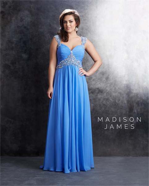 Вечерние платья для полных девушек и женщин американского бренда Madison James. Осень-зима 2015-2016