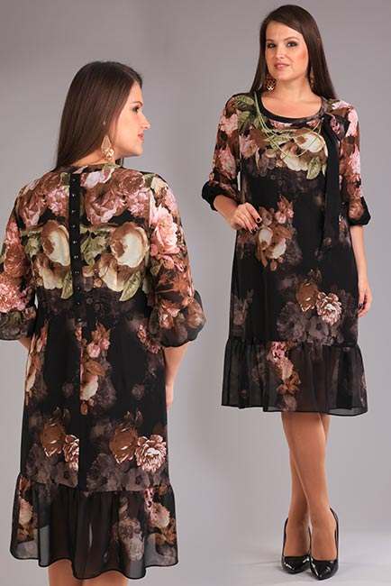 Платья для полных женщин белорусской компании Djerza. Весна 2015