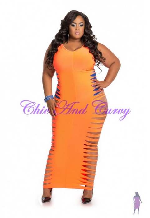 Макси платья для полных девушек и женщин американского бренда Chic and Curvy. Лето 2015