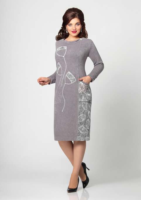 Нарядные и повседневные платья для полных женщин белорусской компании Mira Fashion. Осень 2015