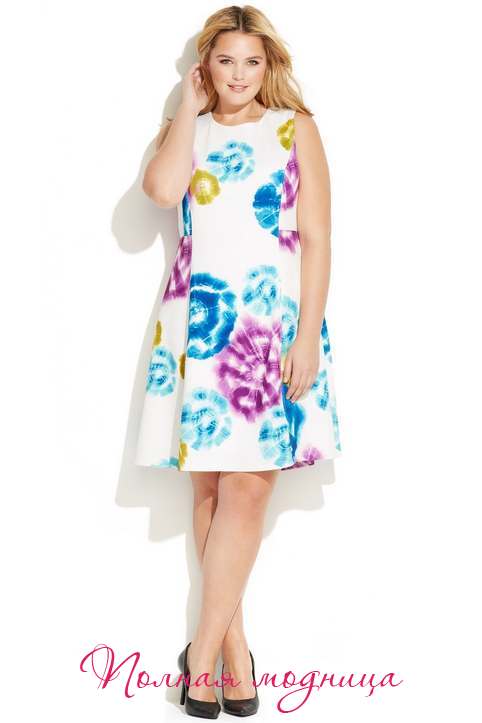 Платья для полных модниц американского бренда Calvin Klein. Весна-лето 2015