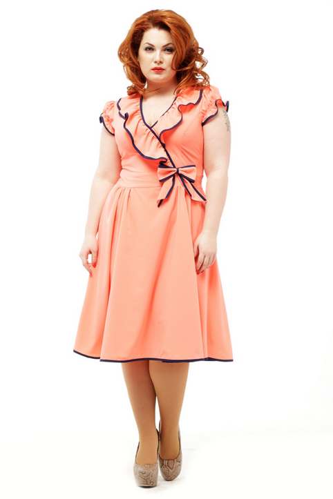 Платья и платья-двойки для полных женщин украинской компании Alpama. Лето 2015