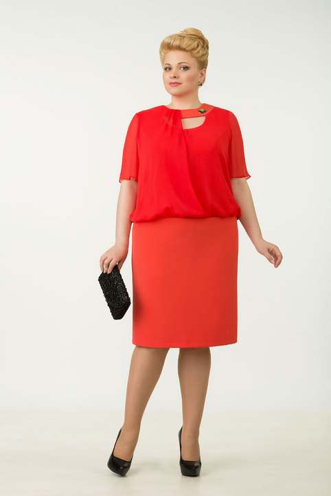 Вечерние и коктейльные платья для полных женщин белорусской компании Tetra Bell. Лето 2015