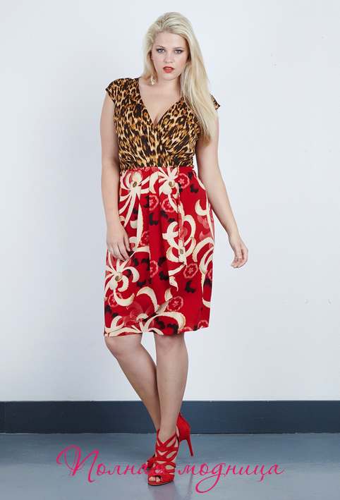 Платья и сарафаны для полных женщин английского бренда Anna Scholz. Лето 2014 