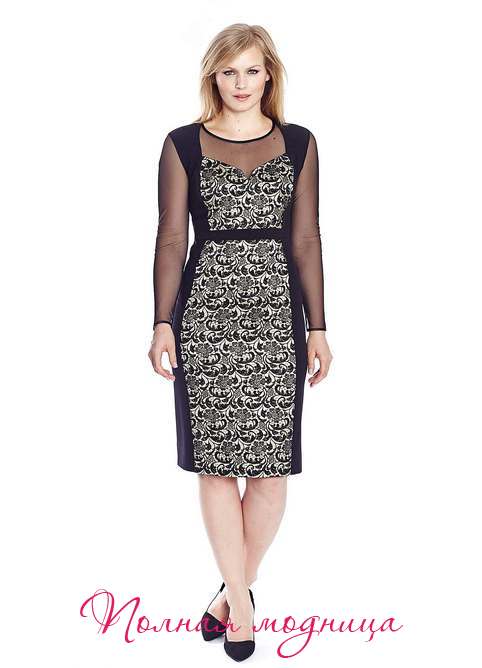 Платья для полных женщин английского бренда Marisota. Осень-зима 2014-2015