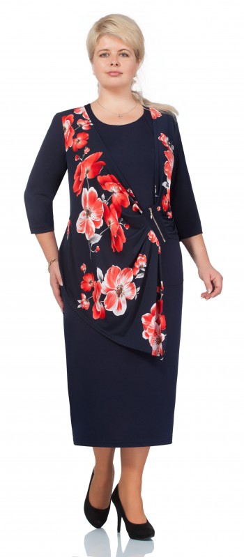 Нарядные и повседневные платья для полных женщин белорусской компании Novella Sharm. Осень-зима 2014-2015