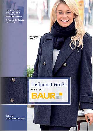 Немецкий каталог женской одежды больших размеров Baur Treffpunkt Größe. Зима 2014-2015 