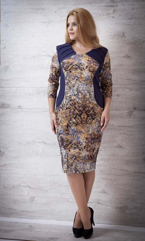 Коллекция платьев для полных женщин белорусской фирмы Vittoria Queen. Осень-зима 2014-2015
