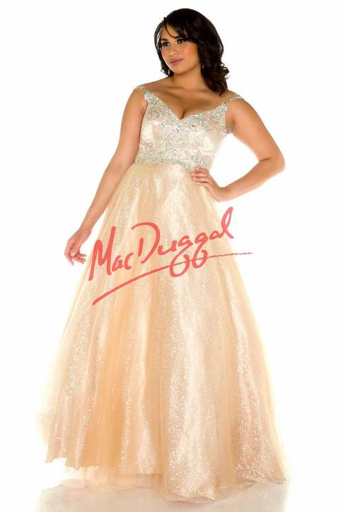 Вечерните платья для выпускного бала для полных девушек 2015 американского бренда Mac Duggal