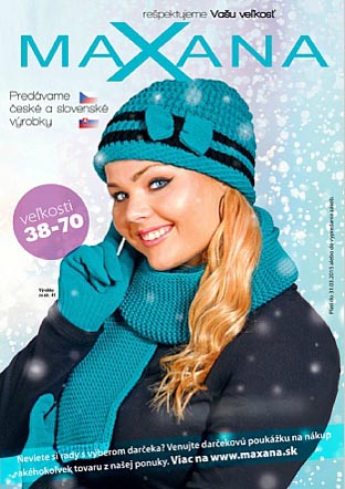Каталог женской одежды больших размеров чешского бренда Maxana. Зима 2015
