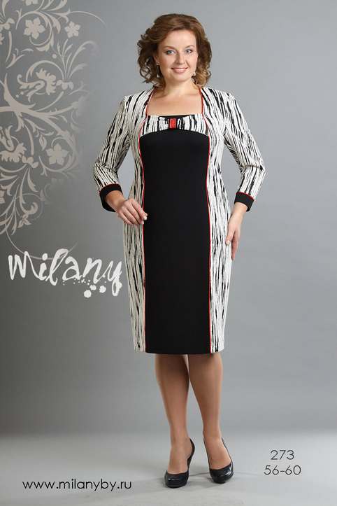 Коллекция платьев для полных женщин белорусской фирмы Milany. Осень-зима 2014-2015