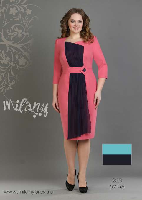 Коллекция платьев для полных женщин белорусской фирмы Milany. Осень-зима 2014-2015