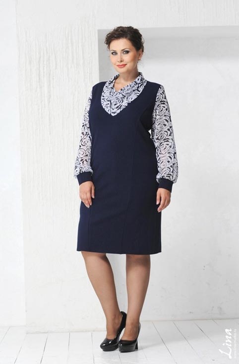 Коллекция стильной женской одежды больших размеров российской компании Lina. Осень 2014