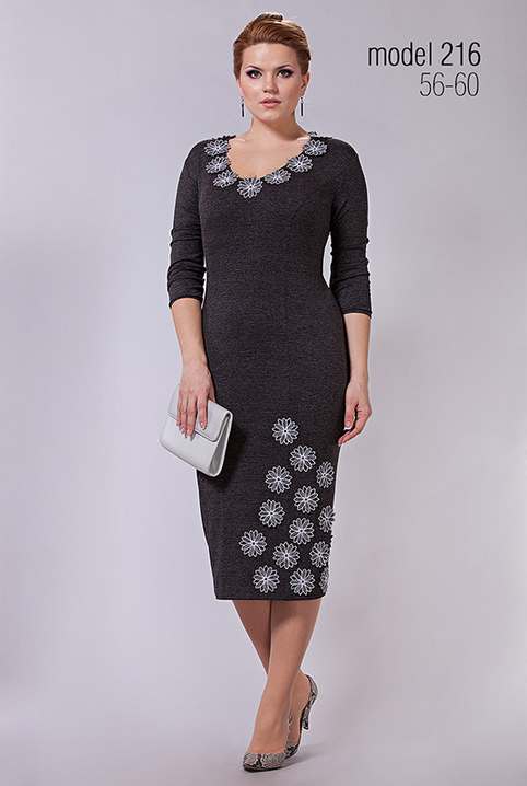 Нарядные платья для полных модниц белорусского бренда Lady Line. Осень-зима 2014-2015