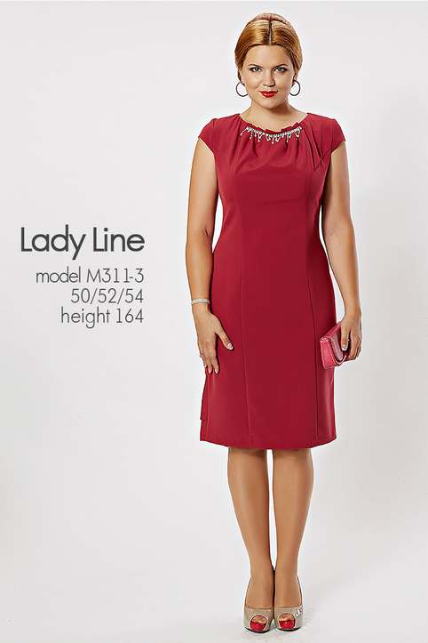 Нарядные платья для полных модниц белорусского бренда Lady Line. Осень-зима 2014-2015