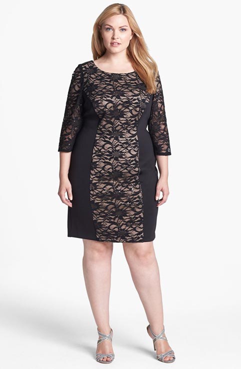 Нарядные платья для полных женщин американского модельера Alex Evenings. Осень-зима 2013-2014 