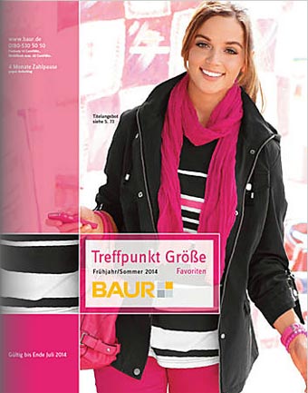 Немецкий каталог женской одежды больших размеров Baur Treffpunkt Größe Favoriten. Весна-лето 2014
