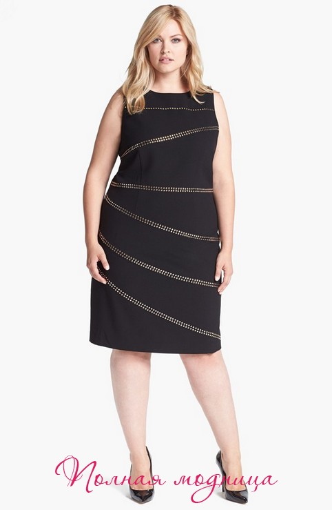 Нарядные и повседневные платья для полных женщин американского бренда Calvin Klein. Весна-лето 2014