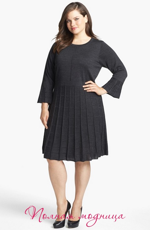 Нарядные и повседневные платья для полных женщин американского бренда Calvin Klein. Весна-лето 2014