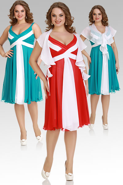Платья для полных модниц белорусской фирмы Андрия-стиль. Весна-лето 2014